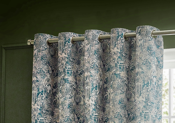 Bengal Eyelet, Wedgewood - Ready Made Curtains - Image 9